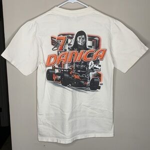 Vintage Danica Patrick Short Sleeved Tee Shirt Indy Car Series Size Small White